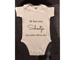 zwangerschap aankondiging - grappige cadeaus - romper - leuke cadeautjes - mama cadeau - cadeau mama - baby meisje - baby romper - cadeau voor mama - rompertjes - Baby Rompertje met tekst 2026 - Ik ben een scheetje - papa cadeau - zwangerschap