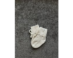 Adalletti Merino wol booties - Milk | Merino sokken | slofjes | Merino wol slofjes | baby