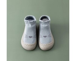 Anti-slip babyschoentjes - Soksloffen - Eerste loopschoentjes van Baby-Slofje - Cutie blauw maat 22
