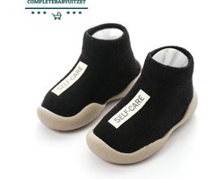 Antislip baby schoentjes - eerste loopschoentjes – Completebabyuitzet - maat 20,5 – 12-18 maanden - 13 cm - zwart