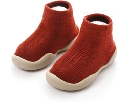 Antislip baby schoentjes - eerste loopschoentjes - schoenmaat 22-23 - 18-24 maanden (14cm) - rood - Completebabyuitzet