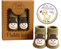 Baby Kerst Slofjes 0-12 Maanden – Warme Gebreide Anti-Slip sokken - Wintersokken Jongens & Meisjes - Cadeau