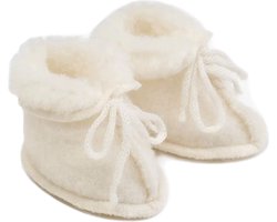 Baby / newborn wollen slofjes - Naturel