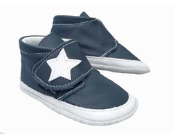 Baby Paws babyslofje Jak Rap Star marine wit