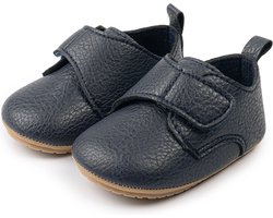 Baby schoentjes – Babyschoenen - PU Leer - Maat 17-18 - 11 cm - Donkerblauw