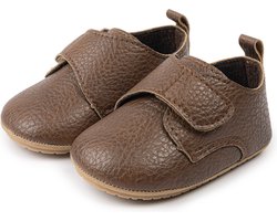 Baby schoentjes – Babyschoenen - PU Leer - Maat 20 - 13cm – Donkerbruin