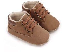 Baby schoentjes – Babyschoenen - Veter - Maat 20 - 13cm - Bruin