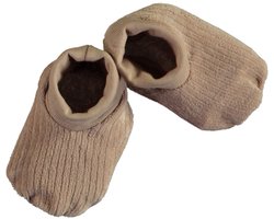Babylook Velvet Rib Slofjes - Newborn - Warm Taupe