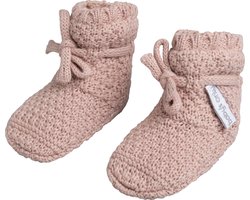 Baby's Only Slofjes teddy Willow - Baby Schoentjes met teddy voering - Baby Sokjes - Oud Roze - 0-3 mnd - 100% ecologisch katoen - GOTS