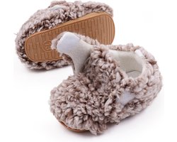 Babyschoentjes – Eerste loopschoentjes - Antislip Zool - Maat 20-21 - 13cm - Bruin