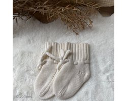 Babyslofjes Merino Wol Off White 0-9 maanden