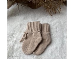 Babyslofjes Merino Wol Zand 0-9 maanden