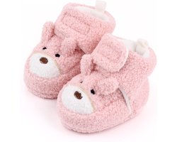 Babyslofjes - voor Pasgeborenen, Peuters en Baby's - Hoog - Maat 19-20 - 12cm - Roze
