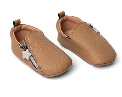 BabySteps NOX Eerste Loopschoentjes Clay Brown – Leer – Licht & Flexibel – Antislip Zool – Voor Binnen & Buiten – Ritssluiting – Bruin – Maat 19