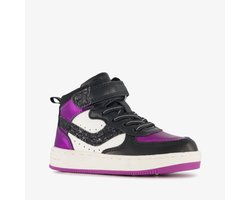 Blue Box hoge meisjes sneakers met lak zwart paars - Maat 22