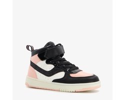 Blue Box hoge meisjes sneakers met lak zwart roze - Maat 24