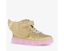 Blue Box hoge meisjes sneakers met lichtjes goud - Maat 27
