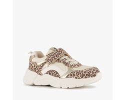Blue Box meisjes sneakers met panterprint wit - Maat 27