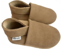 Bruine suede babyslofjes van Baby-Slofje maat 16/17 - Coca Mocha