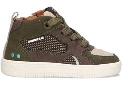 BunniesJR 225656-469 Jongens Hoge Sneakers - Groen - Leer - Veters