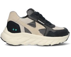 BunniesJR 225840-420 Jongens Lage Sneakers - Blauw - Leer - Veters