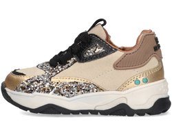 BunniesJR 225875-995 Meisjes Lage Sneakers - Goud - Leer - Veters