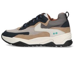 BunniesJR 225877-129 Jongens Lage Sneakers - Blauw - Leer - Veters