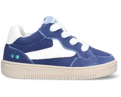 BunniesJR 226206-420 Jongens Lage Sneakers - Blauw - Leer - Veters
