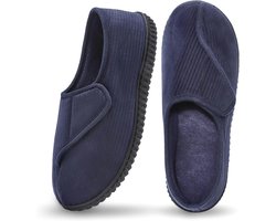 Diabetes Pantoffels voor Heren, Verstelbare Slippers met Traagschuim en Dichte Neus, EU 42