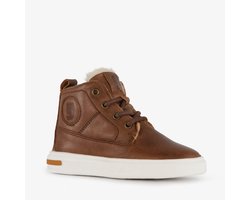 Groot hoge leren sneakers voor jongens cognac - Maat 24 - Uitneembare zool