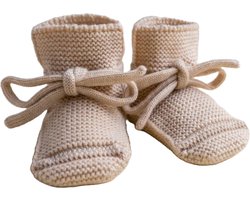 Hvid Wollen slofjes oat