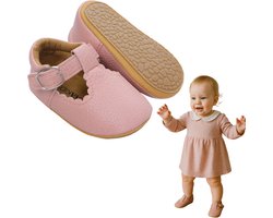 Joya Kids® Baby Schoentjes Roze Meisje | Roze Kinderschoenen met Rubberen Zool | Zomer en Winter Schoentjes Meisjes | Eerste Stapjes | Anti-Slip Zool | Imitatieleer | Voor Baby's van 6 tot 18 maanden | Maat 12 | 9-12 Maanden Oud