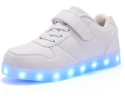 Kinder schoenen met lichtjes - Lichtgevende led schoenen - Wit - Maat 26