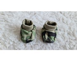 Little Jay baby slofjes camo groen