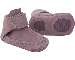 Lodger - Eerste babyschoentjes leer maat 17 - paars - antislip - flexibele zool