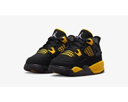 Nike Jordan 4 Retro Yellow Thunder - Kinder Sneaker - Geel/Zwart - Maat 17 - Limited Edition