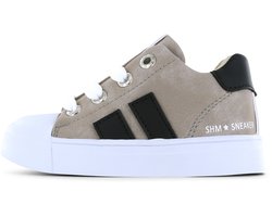 Shoesme taupe sneaker met zwarte stripings