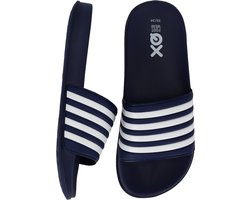 Slippers Kinderen - Unisex - Junior - Navy/Wit - Maat 25/26 - Slippers Jongens - Slippers Meisjes - Badslippers kinderen
