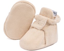 Steppies - Baby Slofjes voor Jongens en Meisjes - Beige - 0-3 Maanden (9cm) - Schoenmaat 15-16