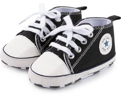 Steppies Babyschoentjes - Zwart - Zachte Zool Antislip - Maat 20-21 (12-18 maanden, 13 cm) - Babyslofjes