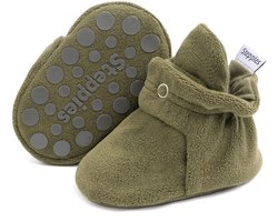 Steppies - Babyslofjes Antislip voor Jongens en Meisjes - Groen - 12-18 Maanden (13cm) - Schoenmaat 20-21 - Stappertjes