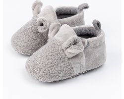 Steppies - Babyslofjes met Antislip - Grijs - 12-18 maanden - Maat 20-21