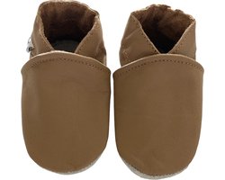 Toffee kleurige leren babyslofjes van Baby-Slofje maat 24/25