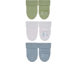 3 stuks babystompe sokken bamboe sokken lichtblauw