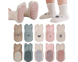 5 Pairs Baby Girls Boys Non-Slip Warm Sokjes - Baby Sokjes voor 0-1 Jaar, 24 Maanden, Antislip