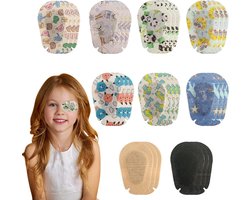 Allecto- Oogpleisters voor kinderen - Cartoon - Wegwerp - Ademend - Schattig - 27 stuks oogpleisters voor kinderen, oogklep voor kinderen, kleurrijk, grappig, ooglappen voor jongens en meisjes.