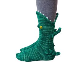 Allecto Premium - Gebreide Dames Vloersokken | Warme Wintersokken | Grappige Cartoon Sokken