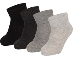 Apollo - Baby Sokken Katoen - Multi Grijs - 0/6M - Baby sokjes - Baby sokken