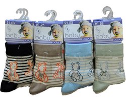 Baby - kinder sokjes Basic - 21/23 - unisex - 90% katoen - naadloos - 12 PAAR - chaussettes socks