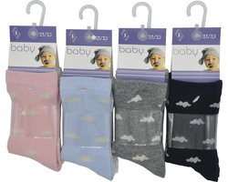 Baby sokjes - maat 24/27 - 12 paar - 4 kleuren - BABY SKY chaussettes